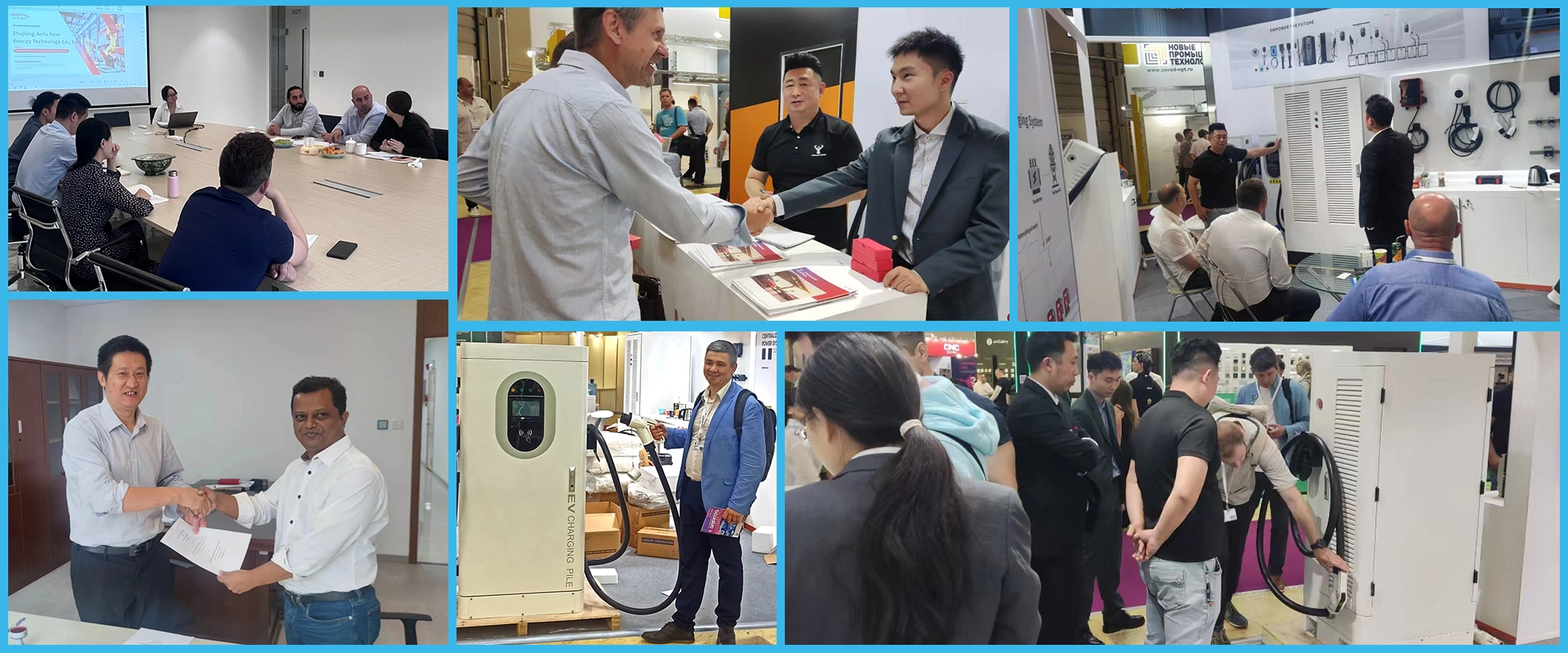 Global business meetings and trade shows for EV charging station solutions