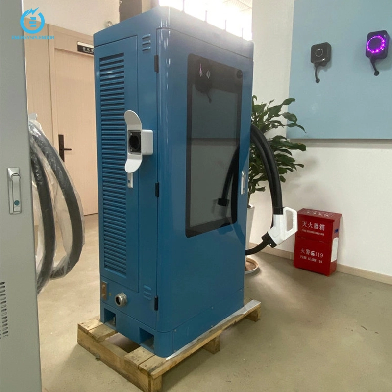 EV charging station design prototype with large display and smart features