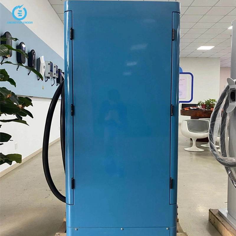 Hotel EV charging station with dual gun setup for electric vehicles