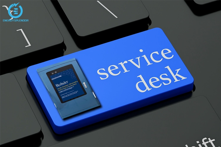 EV charging station service and maintenance support desk.